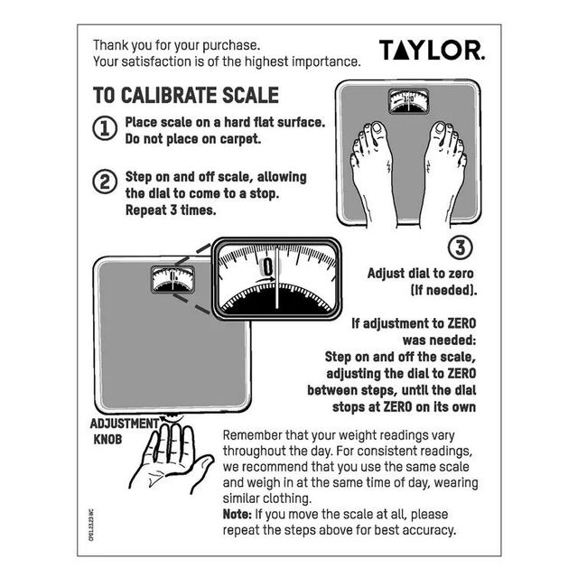 Taylor Analog Black Bathroom Scale