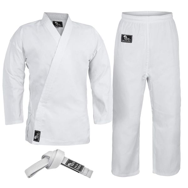 Hawk Sports Karate Uniform for Kids & Adults Lightweight Student Karate Gi Martial Arts Uniform with Belt (4 (5'6'' / 150lbs)