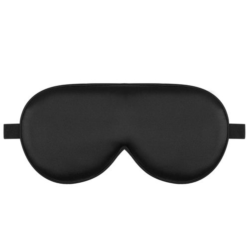 Alaska Bear Silk Sleep Mask Updated with No Eye Pressure and Contoured Cool Soft Eye Cover for Sleeping Genuine Mulberry Silk Face Skin Care, Naturally Hypoallergenic, Breathable & Non-Absorbent (Black)