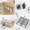 12 Pack Wire Storage Baskets Household Metal Wall-Mounted Containers Organizer B