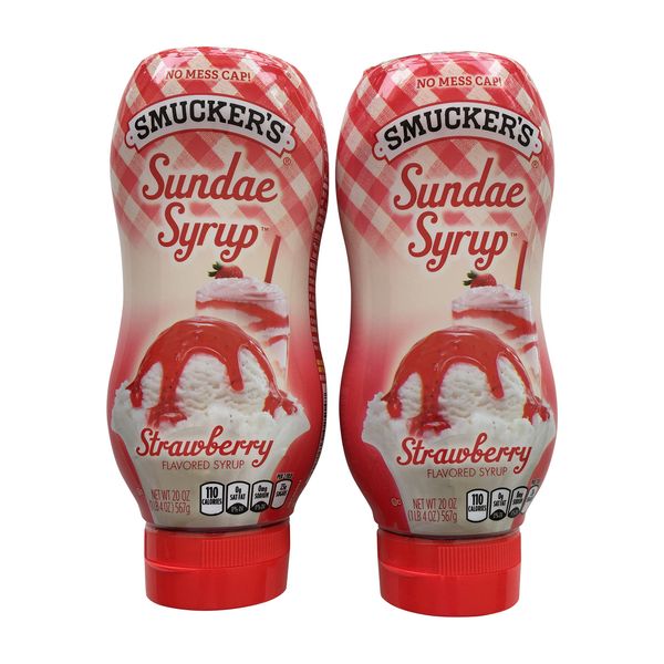 Smucker's Sundae Syrup Strawberry Flavored Syrup, 20-Ounce (Pack of 2)