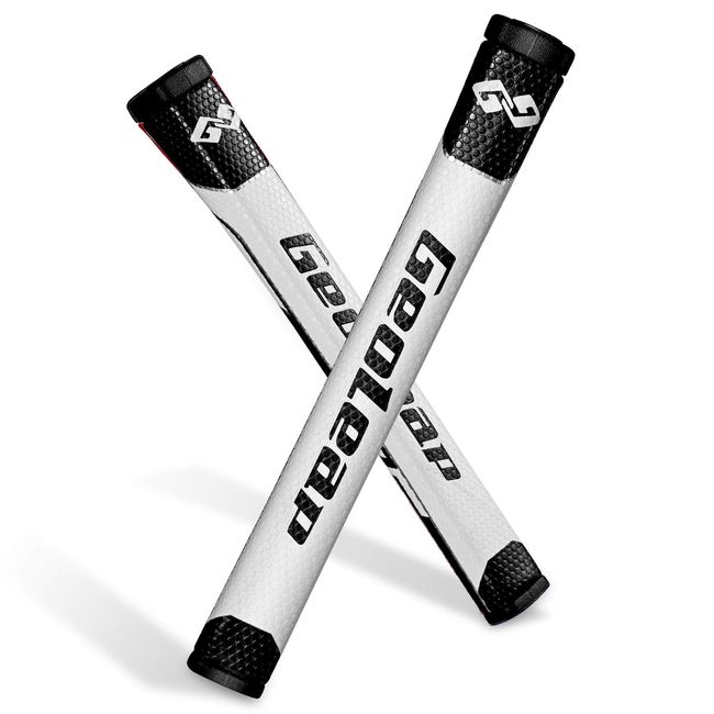 Geoleap Pistol Putter Grips—Soft PU Material, Standard, Pistol Shaped, Lightweight Putter Grips, 4 Color Options (Black)