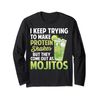 Protein Shake Mojito! Exercise Gift Long-Sleeved Shirt, black