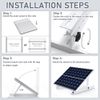 Solar Panel RV Tilt Mount Brackets Kit System Roof Flat Surface Adjustable Frame