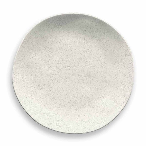 Tarhong TT22915972 Organic Dinner Plate, 10.6 inches (27 cm), Cream, Dishware, Crack-resistant Plastic, Microwave Safe, Dishwasher Safe, One Plate, Stylish, Cute, Lightweight, Outdoor, Camping,