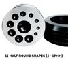 BENCH WIZARD 2-in-1 Round Dapping Block | 2.5" Diameter (6.35 cm) | 11 Half-Circle & 9 Wire Reshaping Slots | Compact & Weighted for Precision Metalwork