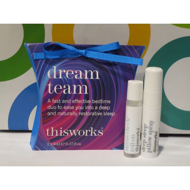 THIS WORKS ~ DREAM TEAM COMBO SET DEEP SLEEP PILLOW SPRAY & STRESS CHECK ROLL ON