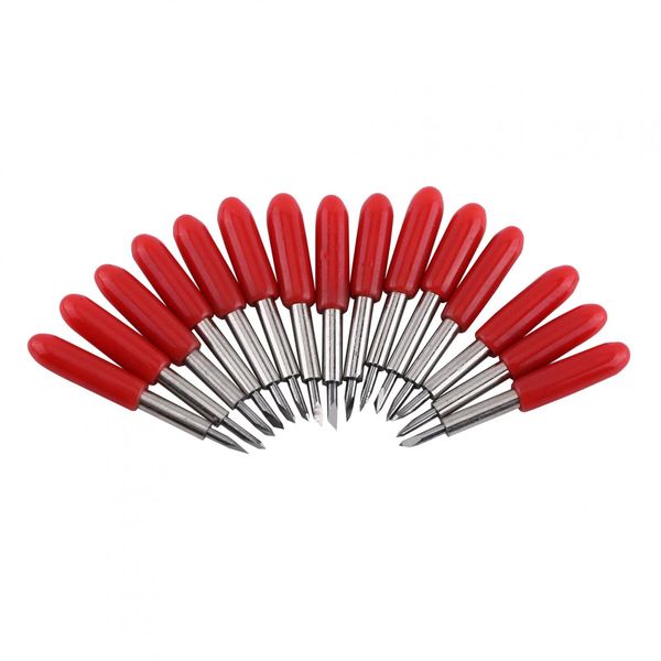 15pcs Cutter Blade 45° Vinyl Plotter Knife Cutter red Cap Roland Lettering Knife 45 Degree Plotter Cutter Roland Vinyl Cutter