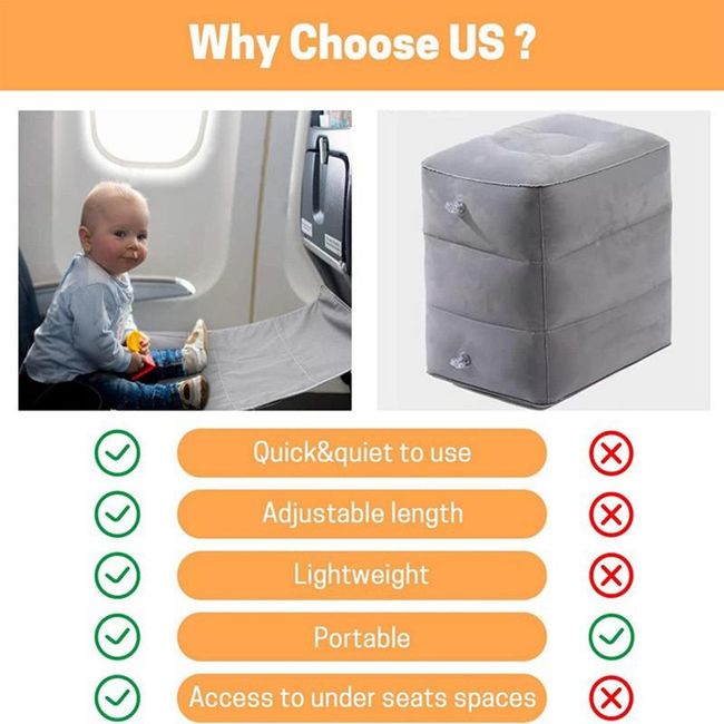 Kids Travel Airplane Bed Baby Pedals Bed Portable Travel Foot