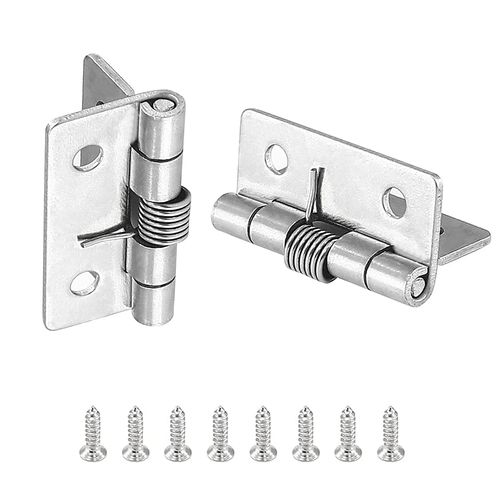 6pcs Self-Opening Spring Hinges, 304 Stainless Steel Self-Closing Spring Door Hinges, Automatic Closing Hinges for Invisible Doors, Closing Spring Hinges (1 Inches)