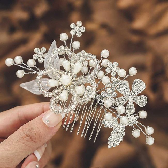 Bridal Hair Pins Wedding Head Piece Silver Pearl Bridal Hair Pins Pearl  Wedding Hair Pins Bridal Hair Piece Bridesmaid Pearl Comb 