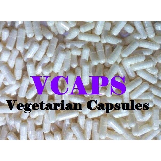 VCAPS 2000 White Opaque Size "0" Empty Vegetarian Capsules (HPMC) ^**^