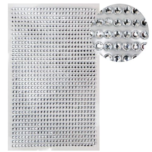 070 Rhinestone Sticker (Deco Sticker) Jewelry Type 0.1 inch (3 mm) [Silver]
