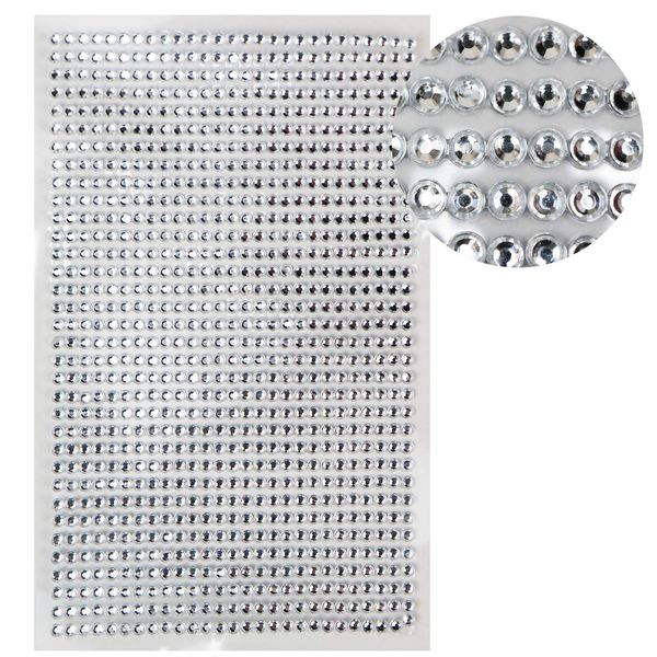 070 Rhinestone Sticker (Deco Sticker) Jewelry Type 0.1 inch (3 mm) [Silver]