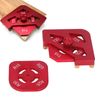 Corner Processing Jig Kit for Trimmers, Woodpecker Angle Jig Template, R/T Angle Processing Template, Aluminum Alloy, Corner Jig for Trimmer Router Table Bits, Woodworking Tool,