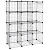 12-Cube Bookshelf Wire Cube Storage Organizer Storage Shelf Storage Bins Modular