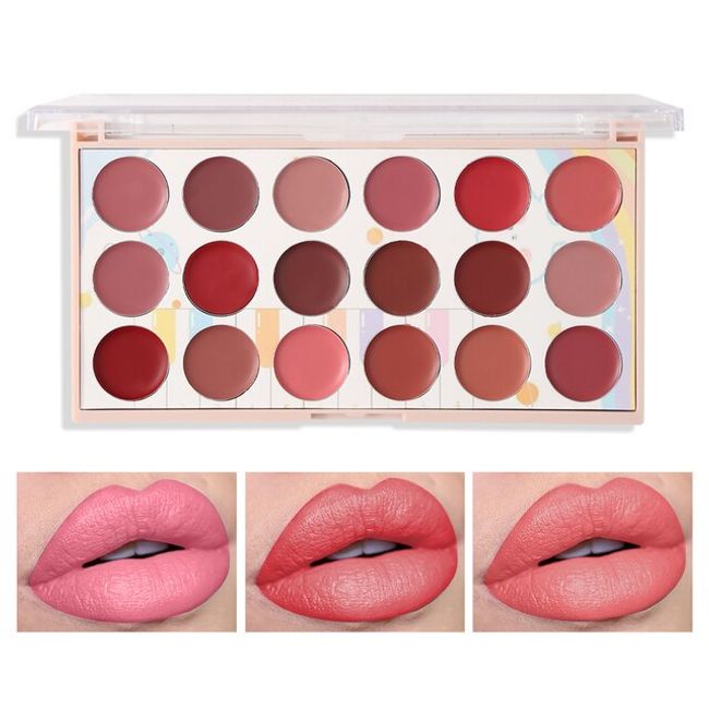 Lip Palette Miss Rose New Matte Lipstick Set Long Lasting Non-Stick Cup Makeup Palette Professional For Women