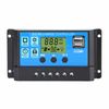 YUWENW PWM Solar Panel Charging Controller, Solar Charge Controller, Battery Charging Controller, Large LCD Display, Dual USB Port, Intelligent, Time, Multi-Function Adjustable, Overcharge, Overload,