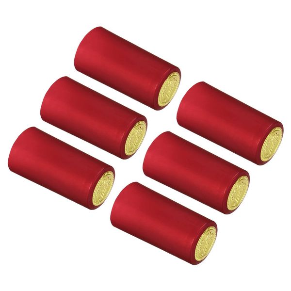 PATIKIL 30mm/1.18" PVC Heat Shrink Wine Bottle Caps, 50Pack Bottle Sleeves Top Cover Film Wrap, Dark Red