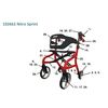 Replacement Backrest for Drive Nitro Sprint Rollator 102662 – Part # 102662-28
