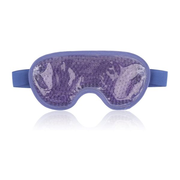 NEWGO Cooling Eye Mask for Puffy Eyes, Reusable Hot Cold Therapy Gel Cold Eye Mask for Migraine, Headache, Dark Circles, Dry Eyes, Swollen Eyes, Sinus Pain, Violet Blue