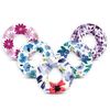 ExpressionMed - Adhesive Patch for Libre 2 (5-Pack) - Made in The USA, Waterproof, Split Backing, CGM Tape (Flower Bomb)
