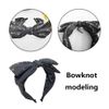 AIXITONG Hair Hoop Printed Bow Tie Hair Band Vintage Big Bow Hairband for Women Sports Workout