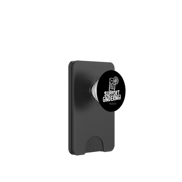 Gin Statement Support Gindering Wortspiel auf Gin PopSockets PopWallet für MagSafe