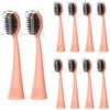 Replacement Toothbrush Heads with Covers for Burst (10 Count, Rose Gold)