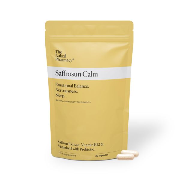 The Naked Pharmacy | Saffrosun Calm | Emotional Balance | Fatigue & Menopause | with Vitamin B12 | High Strength | Natural No Additives | Vegan | 30 Capsules