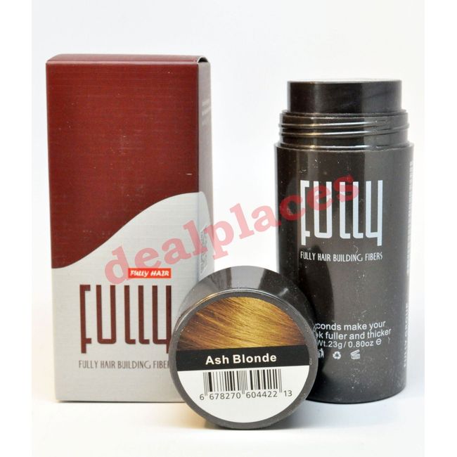 FULLY HAIR Building Fibers ASH BLONDE 23 g Hair Loss Concealer NO BALD SPOTS