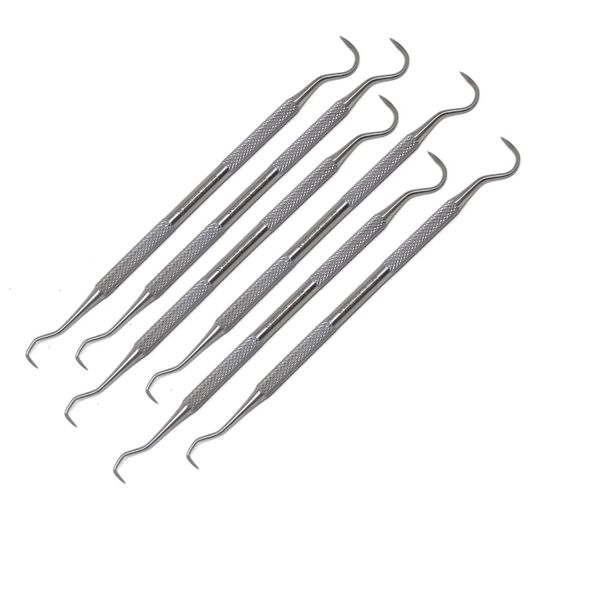 6 Pcs Dental Care Scaler U15/30 to Remove Plaque and Tartar at Home Made of Stainless Steel with Precision Tips Knurled Handle Design for Firm Grip to Remove Teeth Stain Pet Oral Hygiene Care