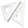 Mr. Pen Architectural Triangular Ruler Set with 12 Inch Triangular Scale, 11 Inch 30/60 and 8 Inch 45/90 Triangles