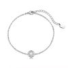 Philip Jones Crystal Anklet Created with Zircondia® Crystals