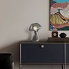 Mushroom Table Lamp Modern Bedside Adjustable Nightstand Desk Lamp Glass Gray
