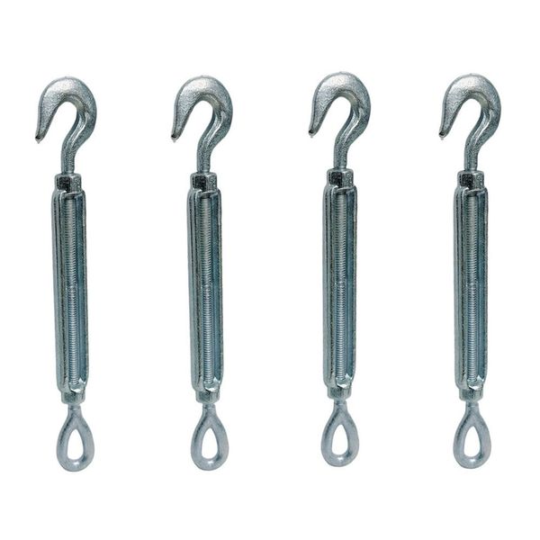 1/4" x 4" Turnbuckle HOOK EYE Pulley Galvanized Drop Forge Turnbuckle 4 PC