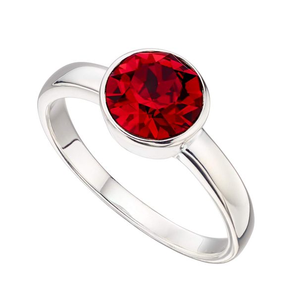 Ruby Crystal July birthstone ring