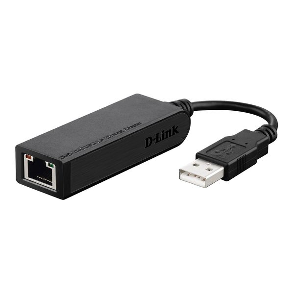 D-Link DUB-E100 High-Speed USB 2.0 Fast Ethernet 10/100 Mbit/s Ethernet Adapter , Black