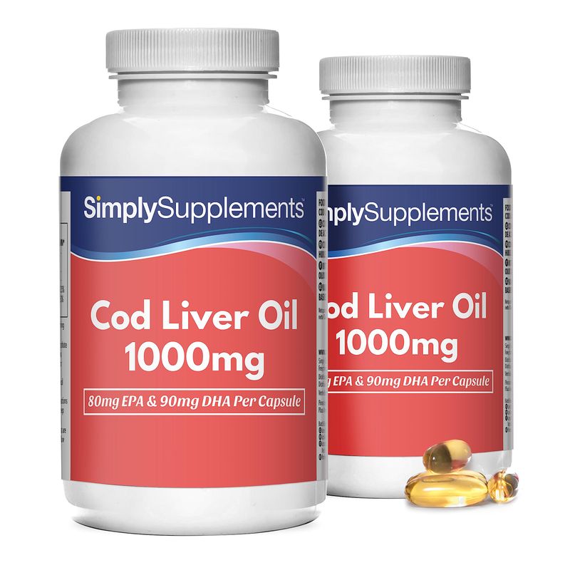 Pure Cod Liver Oil 1000mg | Supports Heart, Brain, Vision & Immune ...