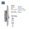 BG Electrical NBS12-01 Single Light Switch, Brushed Steel, 2-Way, 16AX