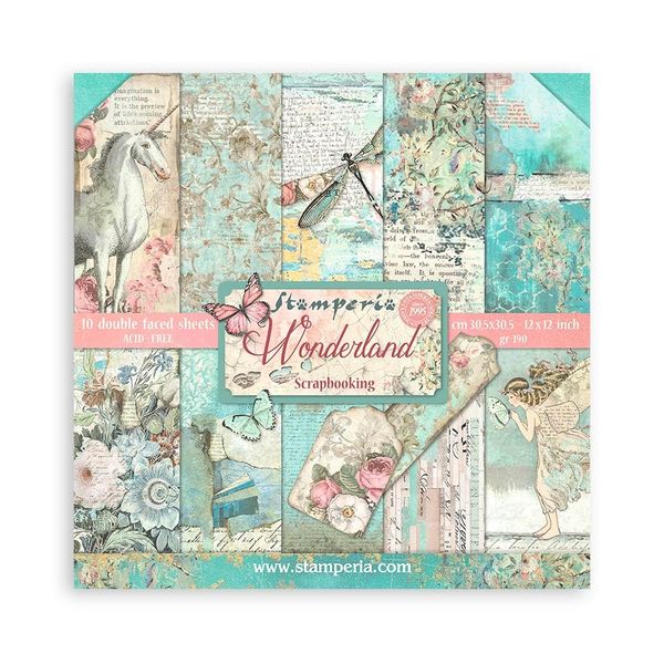 Stamperia - Scrapbook Paper Pad for Scrapbooking, Albums, Card Making, Bullet Journalling and More, Acid Free, Double-Sided, Perfect for Hobbies, Crafts, and Gifting (Shabby Rose) (30.5 x 30.5cm)