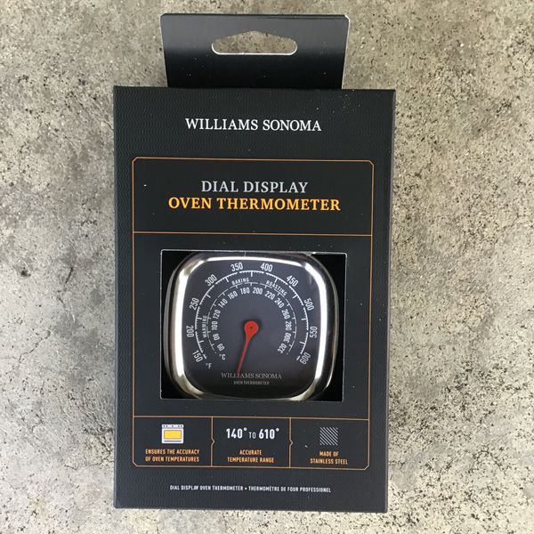 Wliams Sonoma Oven Thermometer Dial Display Stainless Steel NIB