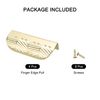 Uxcell 4 Pack Edge Pulls for Cabinets, Hollow Leaf Cabinet Pulls Finger Edge Pull Cabinet Handles 3.7" Hole Centers Leaf Knobs and Pulls for Dresser Drawer