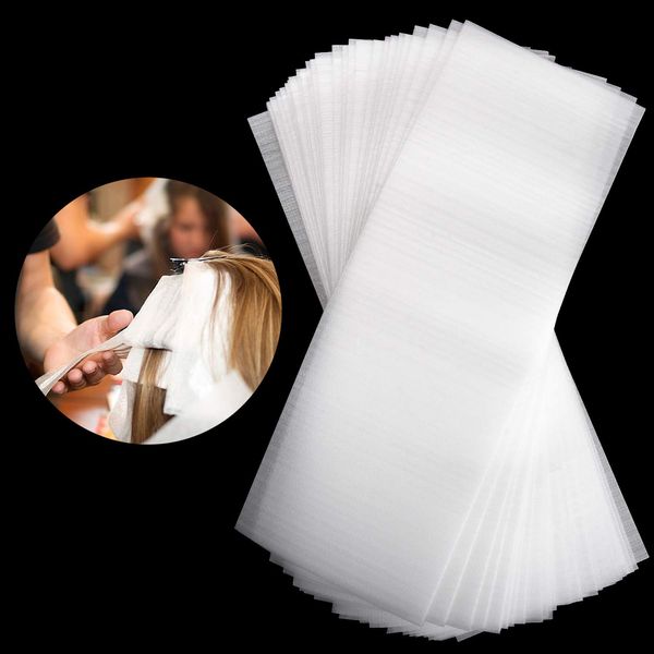 Noverlife 100PCS Reusable Foam Hair Wraps Hair Dye Paper, Large Size Henna Repellent Hair Tint Paper, Professional Hair Coloring Highlighting Strips for Salon Barber Hair Stylists