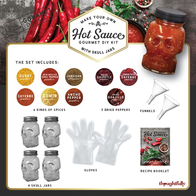 Thoughtfully Gourmet, Spice Rack Gift Set,Includes Spices and