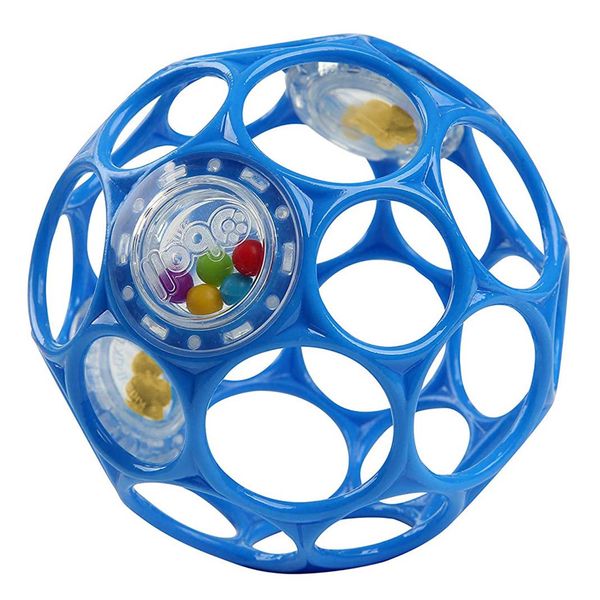 Langs Japan O-Ball Rattle Blue 4 Diameter: 10cm