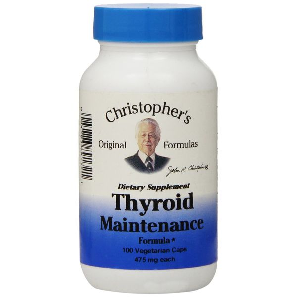 Dr. Christopher's original formula-THYROID MAINTENANCE(475mg)*100Veg Caps* -2PK-
