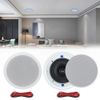 Herdio 6.5" Bluetooth Ceiling Speakers Flush Mount +Wall Amplifier Bathroom