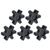 sourcing map 5pcs L099/L100 Jaw Coupling Insert, Flexible Solid Type NBR Rubber Jaw Coupling Center Inserts for L Jaw Coupling L-Jaw Coupler Set, Black