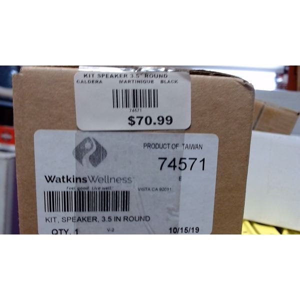 Watkins Wellness Speaker Kit 3.5" round   part 74571  OEM NIB